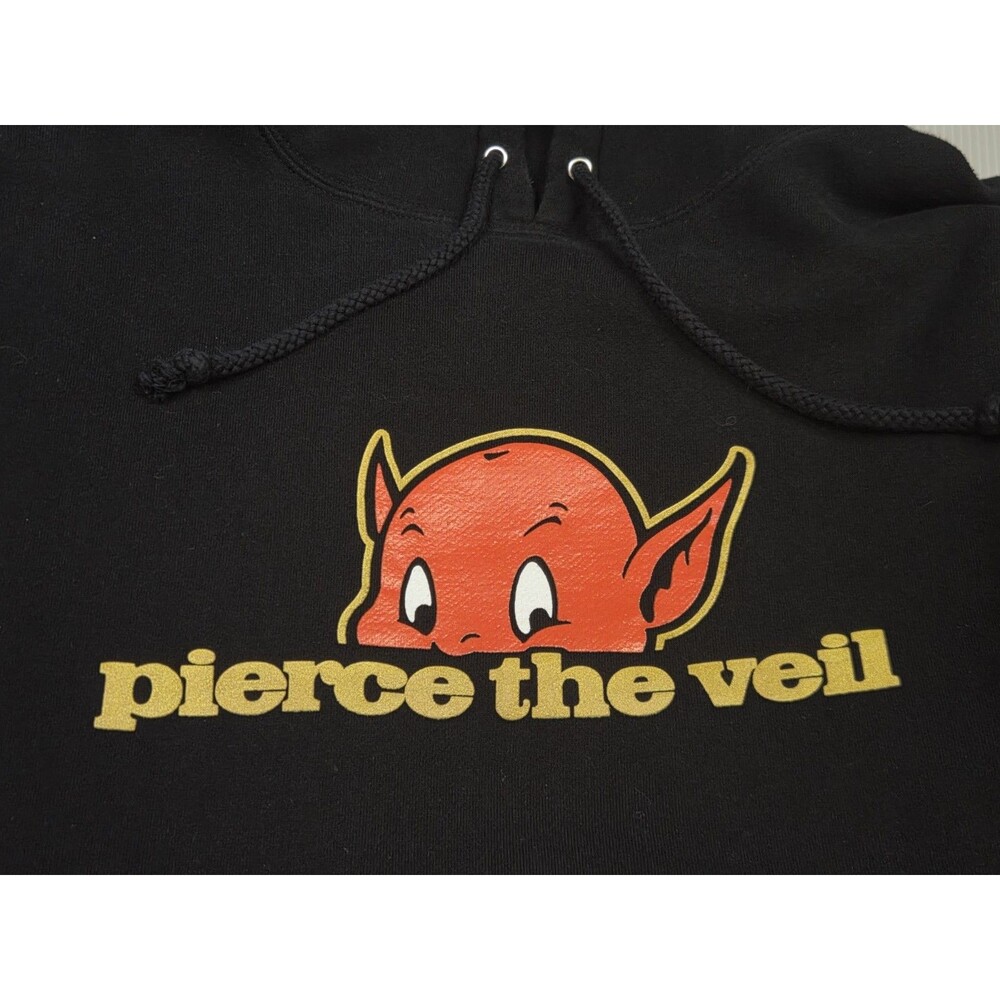 Pierce The Veil 2024 North American Tour Hoodie Black Men's XL Devil Pullover